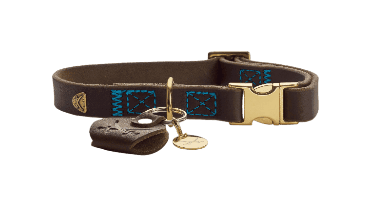 Hundhalsband Sansibar Cow Leather Mörkbrun L