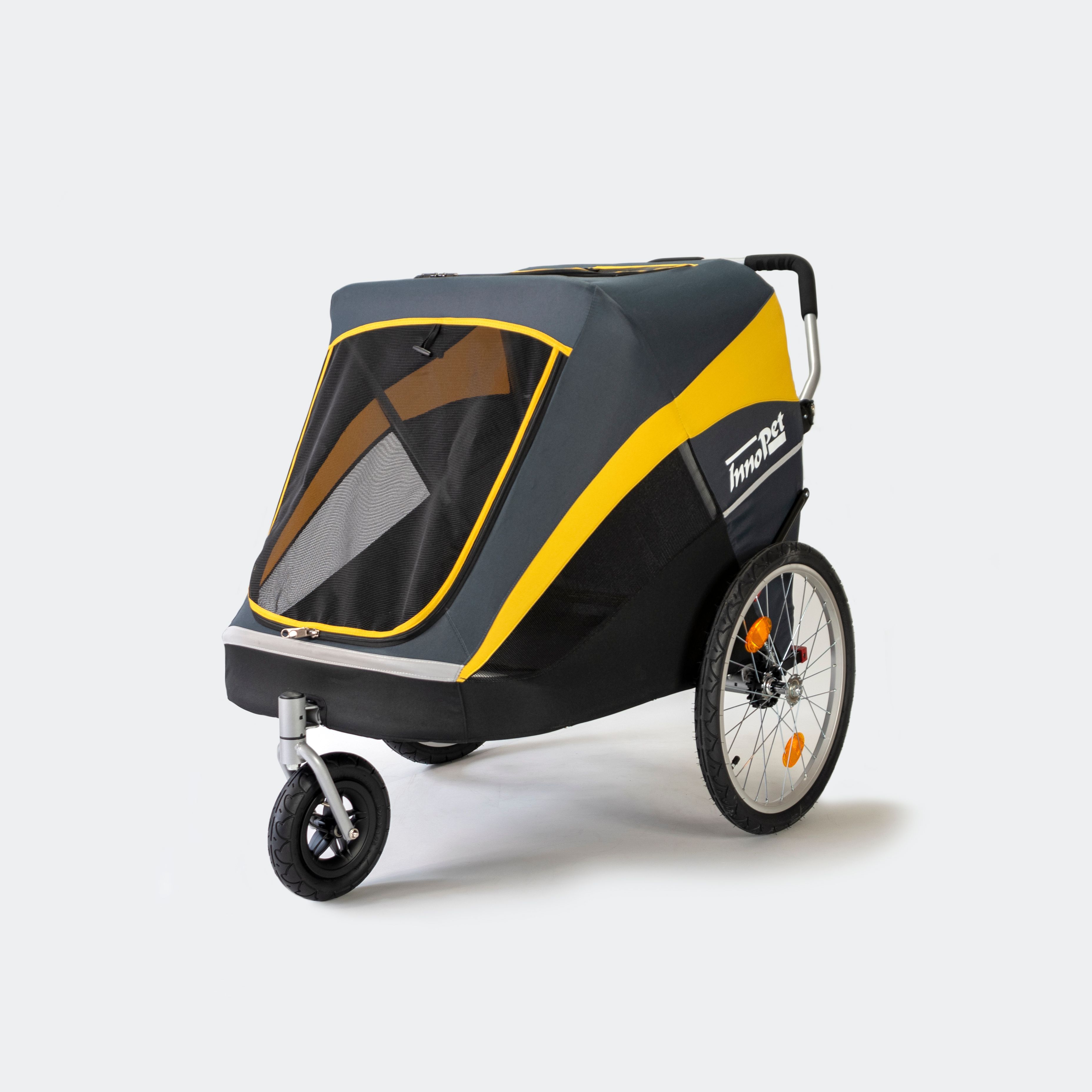 InnoPet® Hercules 2.0 Hundvagn/Cykelkärra - Grå/Gul