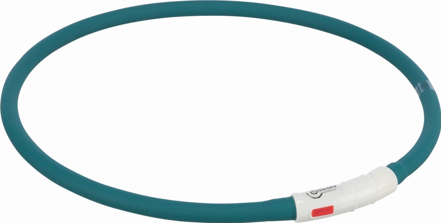 Jolly Paw LED-Halsband - Petrol 70 cm/ø 10 mm