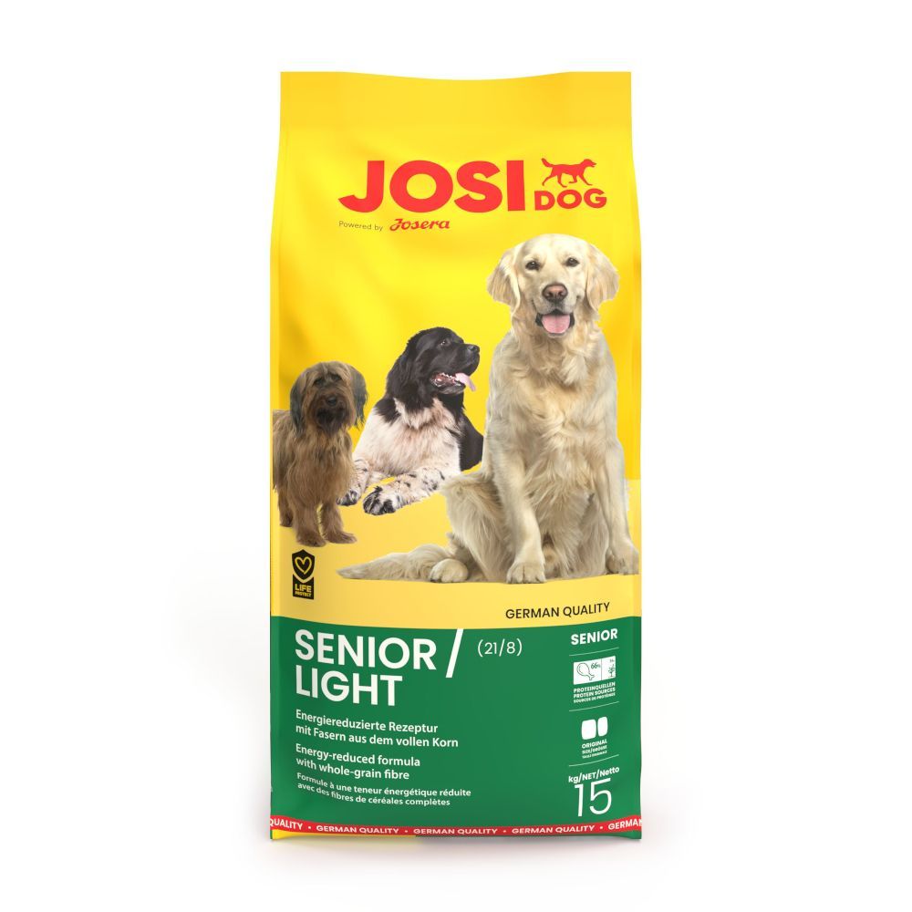 JosiDog Senior Light med kyckling - 15 kg