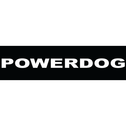 "Powerdog" kardborremärke, small, 110x30 mm