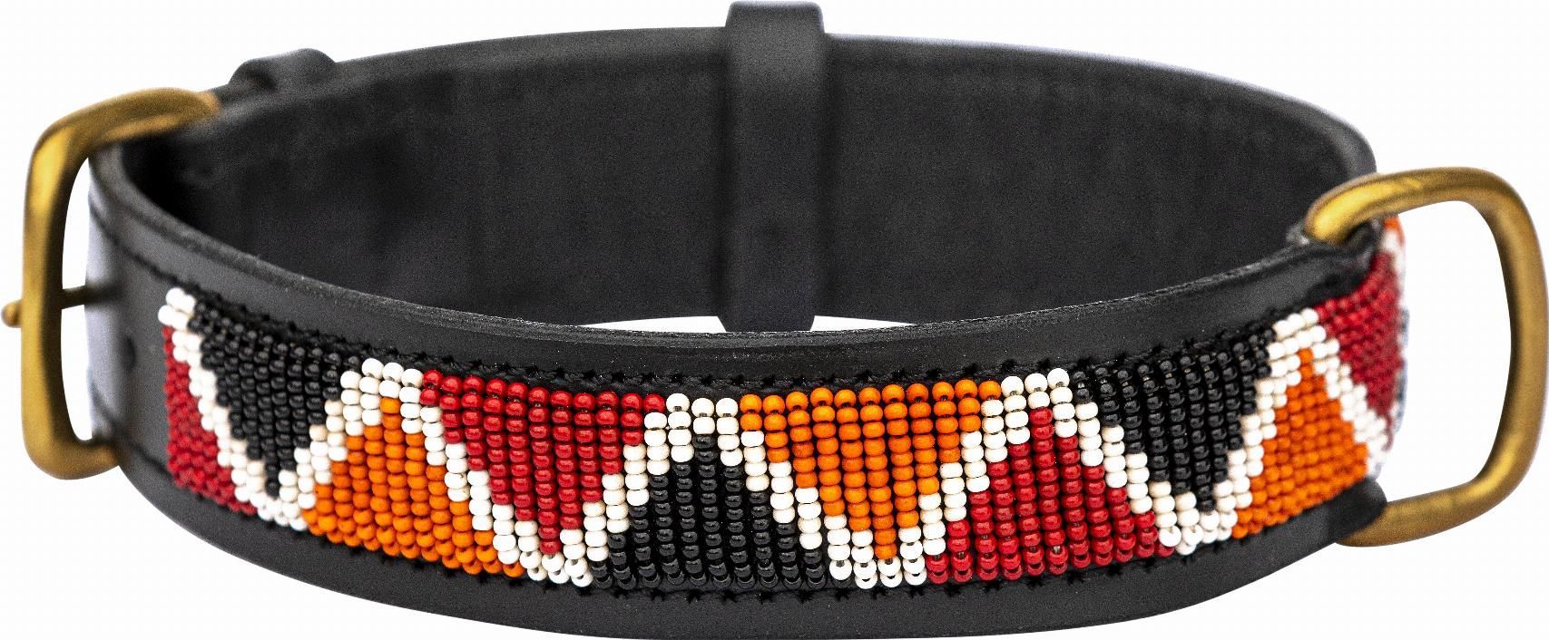 Kampuni Handgjort Hundhalsband Himba - Svart (L)