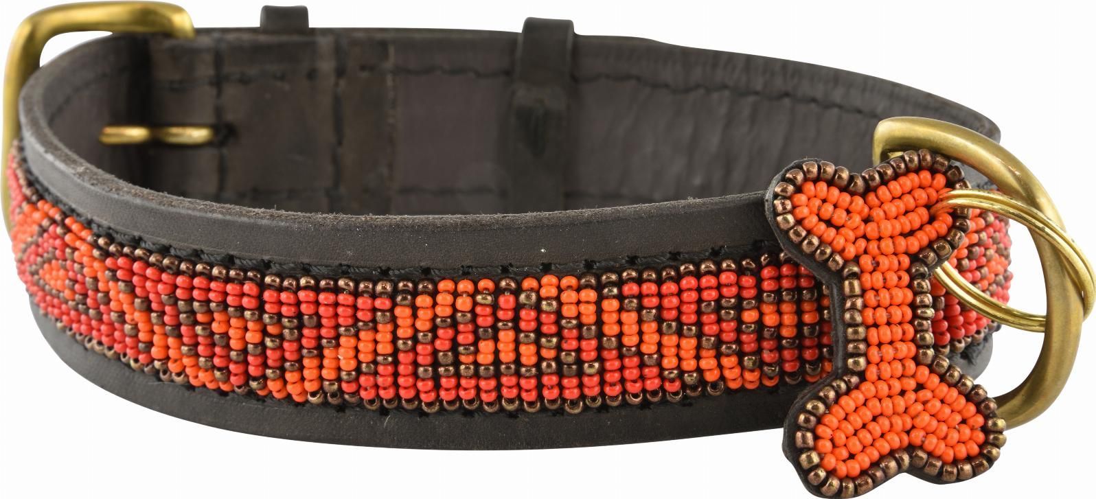Kampuni Handgjort Hundhalsband Kabaka - Neon (L)