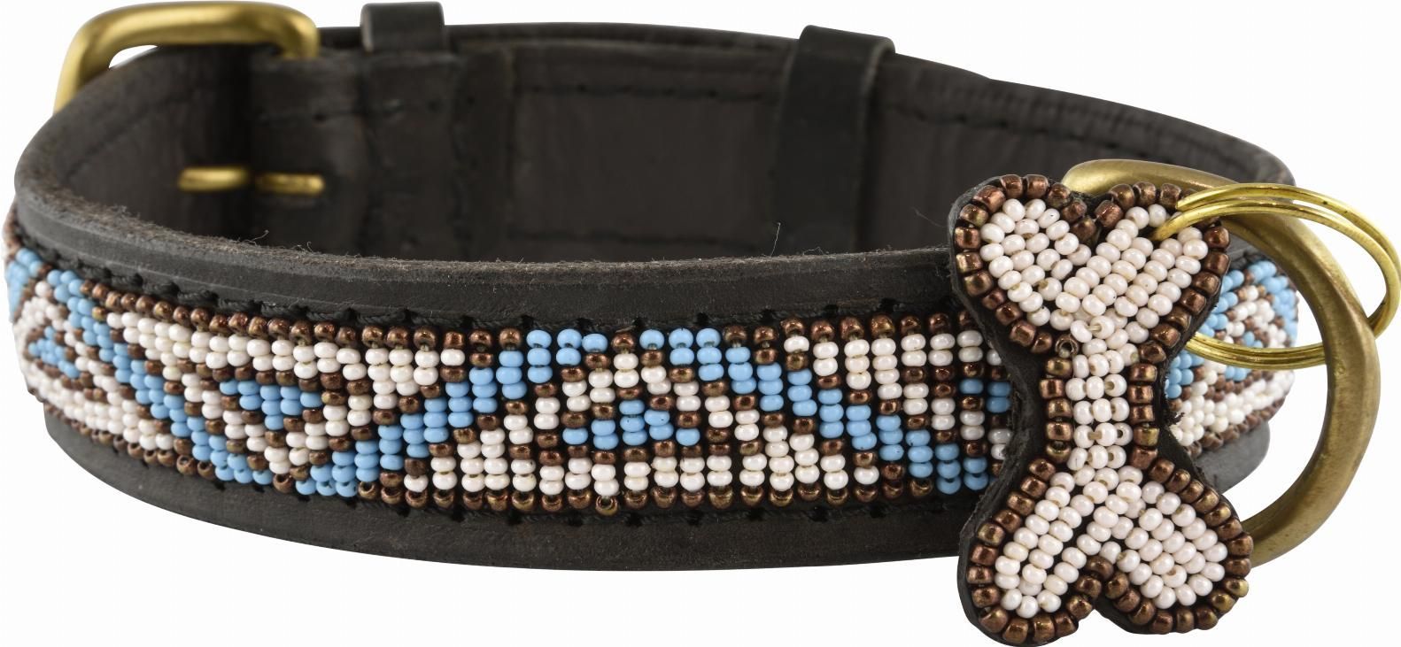 Kampuni Handgjort Hundhalsband Kabaka - Sky (M)