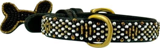 Kampuni Handgjort Hundhalsband Micro Gold (M)