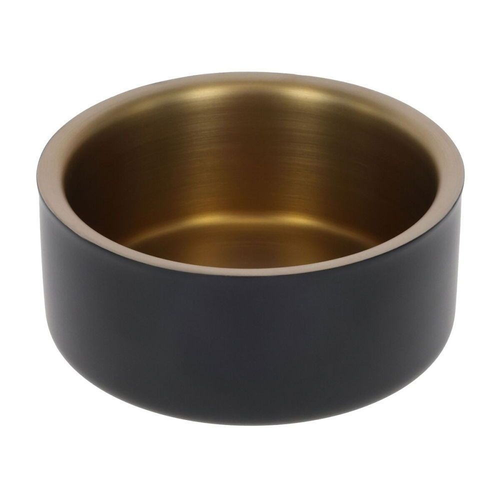 Kerbl Rostfri Matskål Svart/Guld (450 ml)