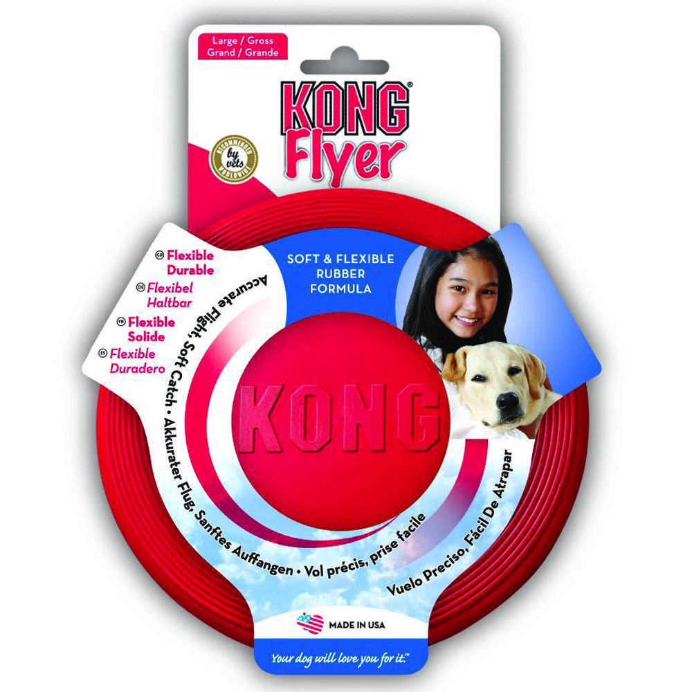 KONG Flyer Dog Frisbee - L: Ø ca 23 cm