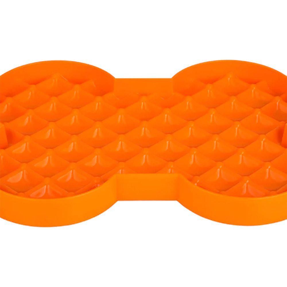 Slickmatta Slow Feeder Plate - Orange