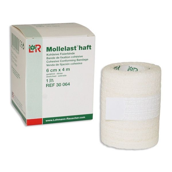 Mollelast Haft - 6 cm x 4 m (vit)