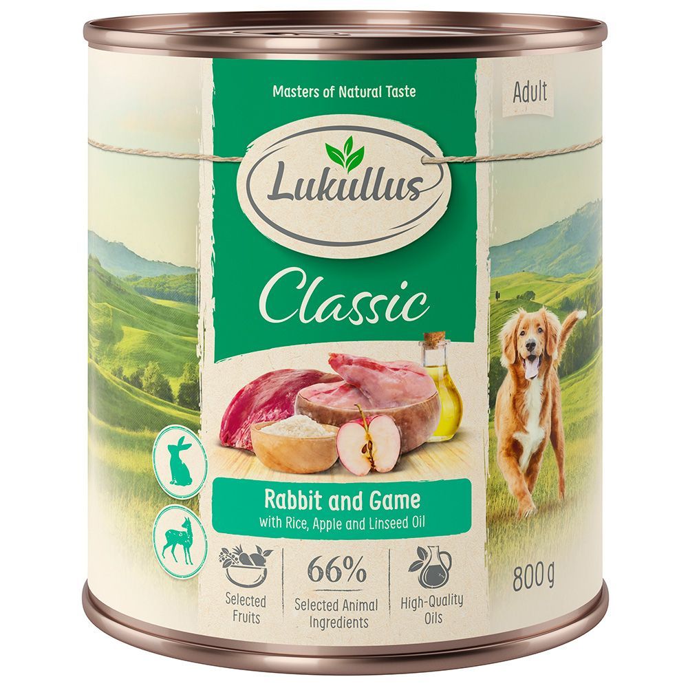 Ekonomipack: Lukullus 24 x  800 g - Kanin & vilt