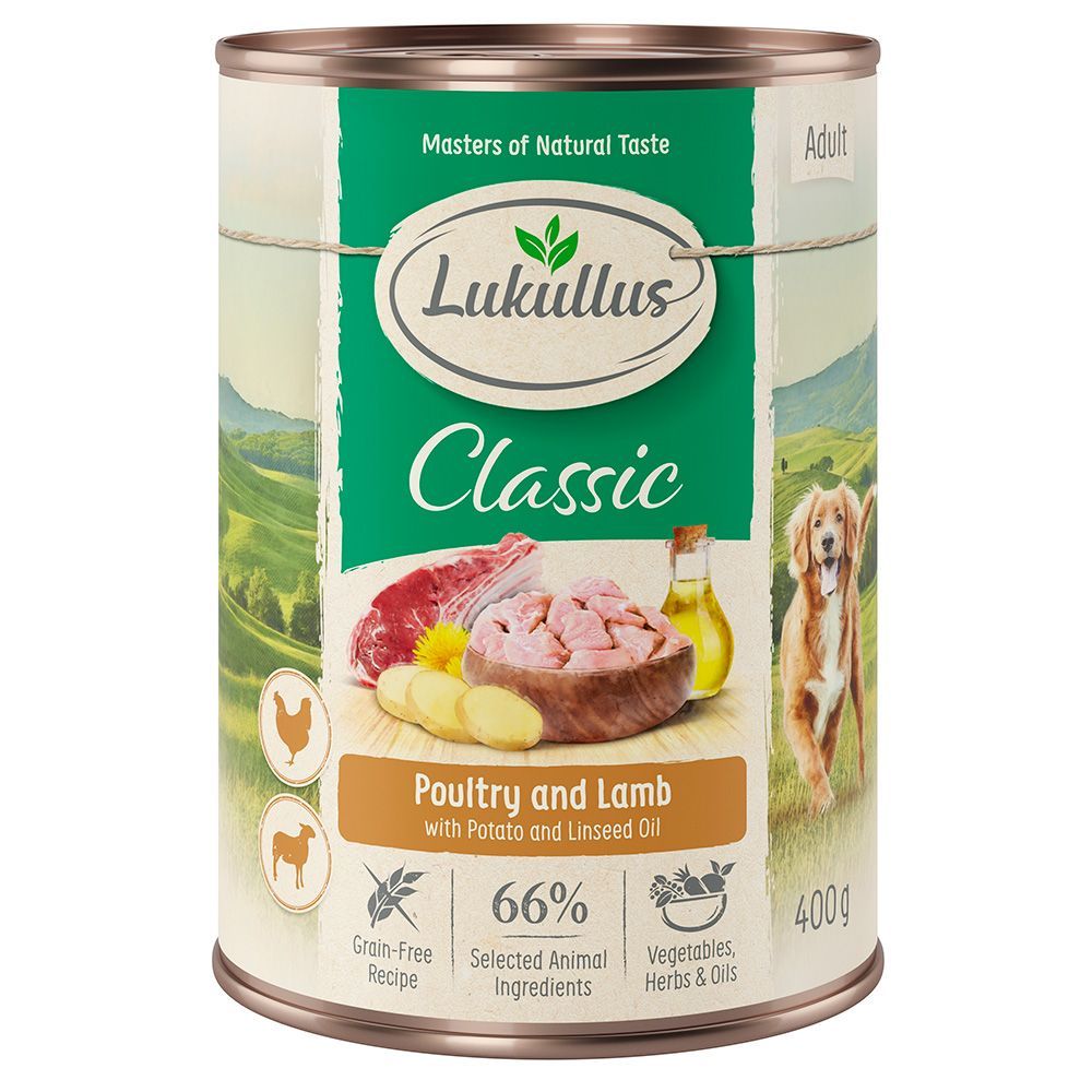 Lukullus 1 x 400 g - Fågel & lamm