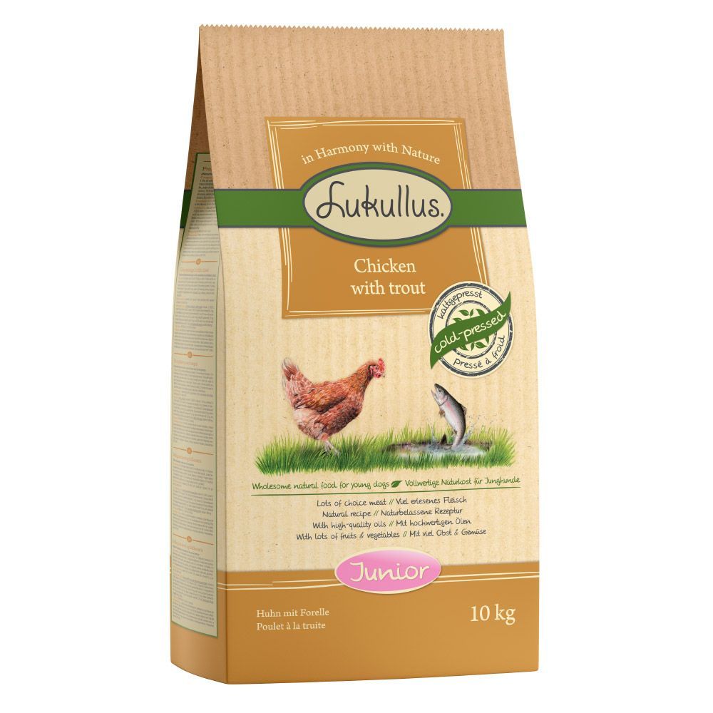 Lukullus Junior Kyckling & öring - 10 kg