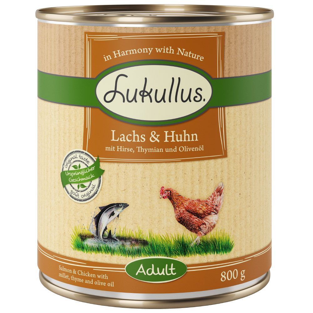 Lukullus Lax & kyckling - 6 x 800 g
