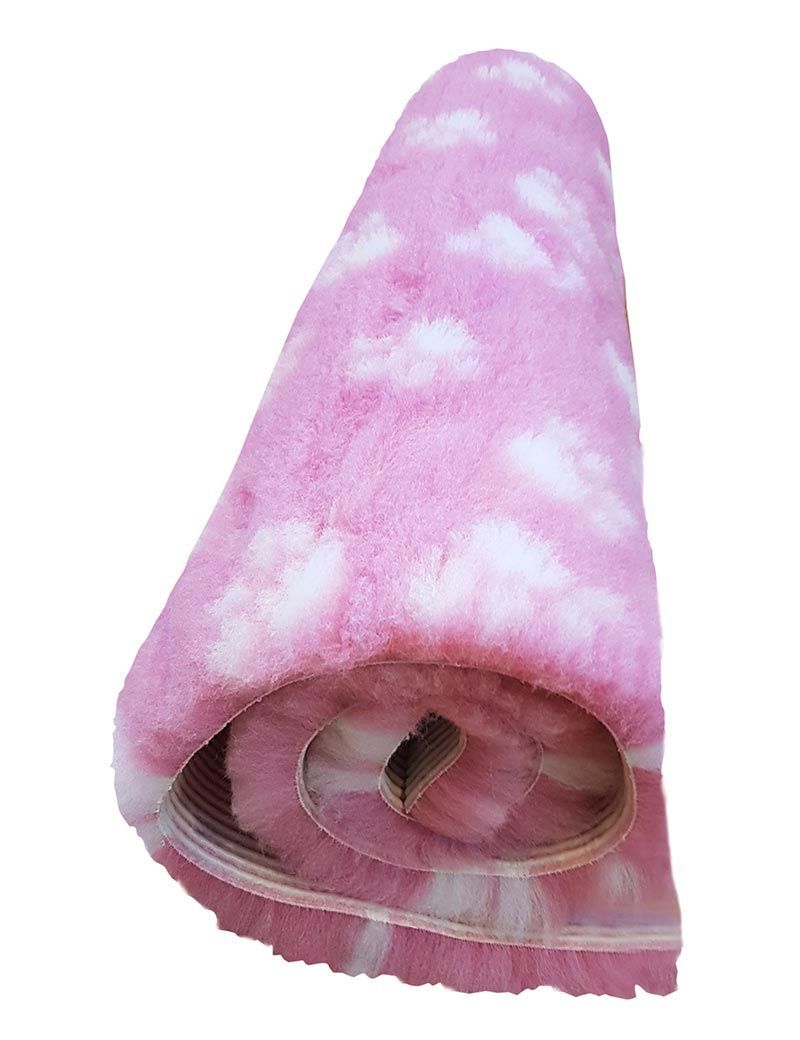 Hundbädd / Fäll med tassar- Rosa, 75x100 cm