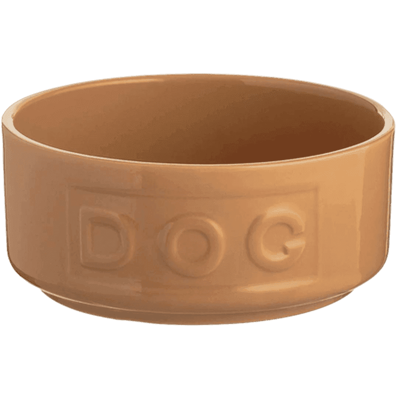 Lettered Dog Bowl Brown 20 cm
