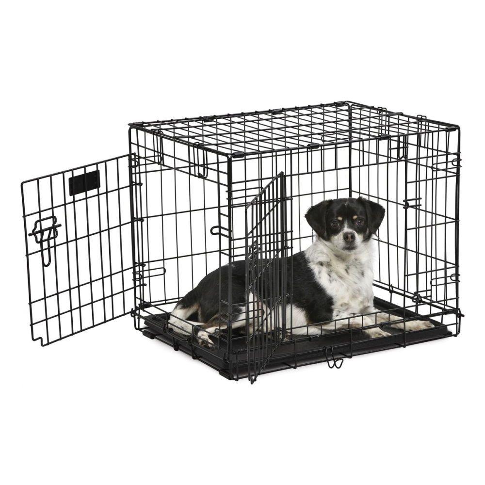 Midwest Hundbur i galler Svart (24")
