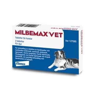 Milbemax vet. för hundar 2 styck Tablett