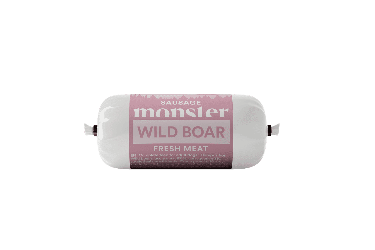Dog Sausage Wild Boar Hundfoder - 80 g