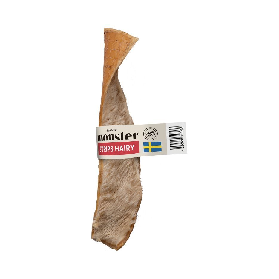 Monster Rawhide Beef Strips Hairy - 15 cm