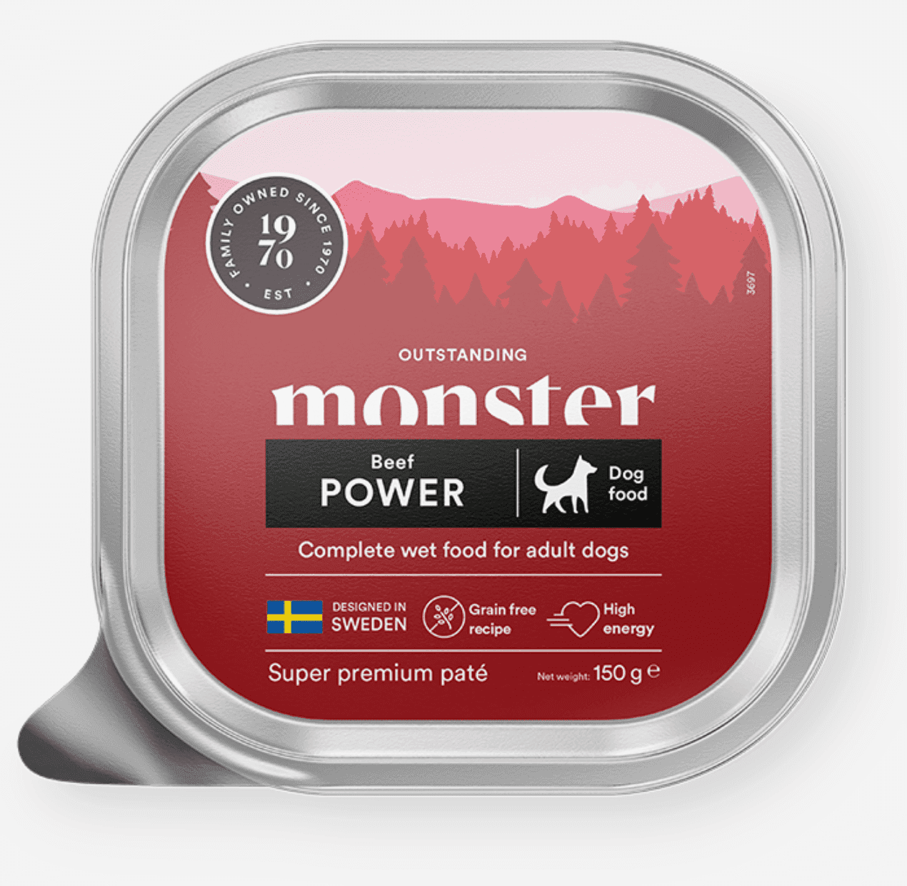 Våtfoder Paté med Nöt för Hund - 12 x 150 g