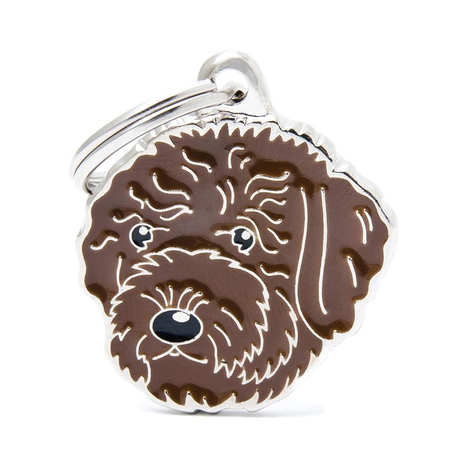 Halsbandssmycke med Rasmotiv - Lagotto - Brun
