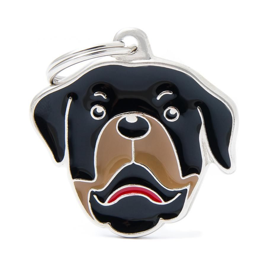 Halsbandssmycke med Rasmotiv - Rottweiler