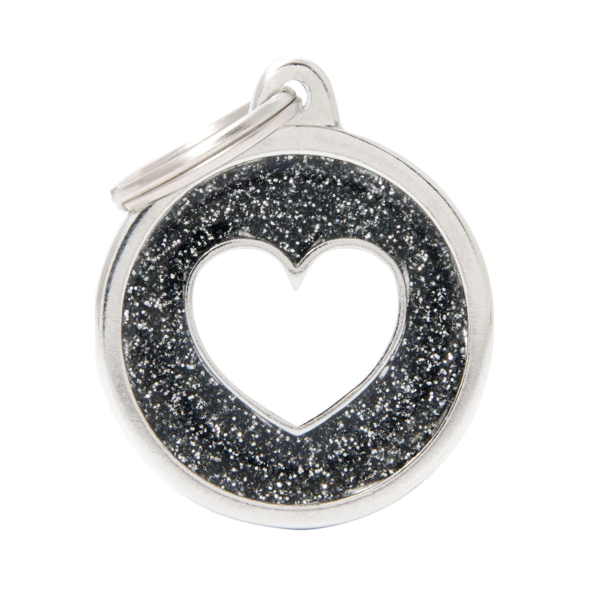 MyFamily Glitter Svart - Hjärta