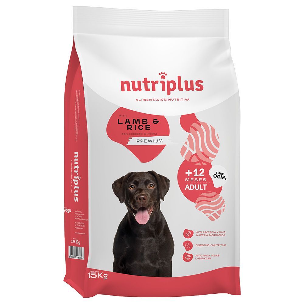 Nutriplus Adult Dog med lamm - 15 kg