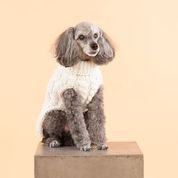 Handstickad tröja för hund, Vit - 40