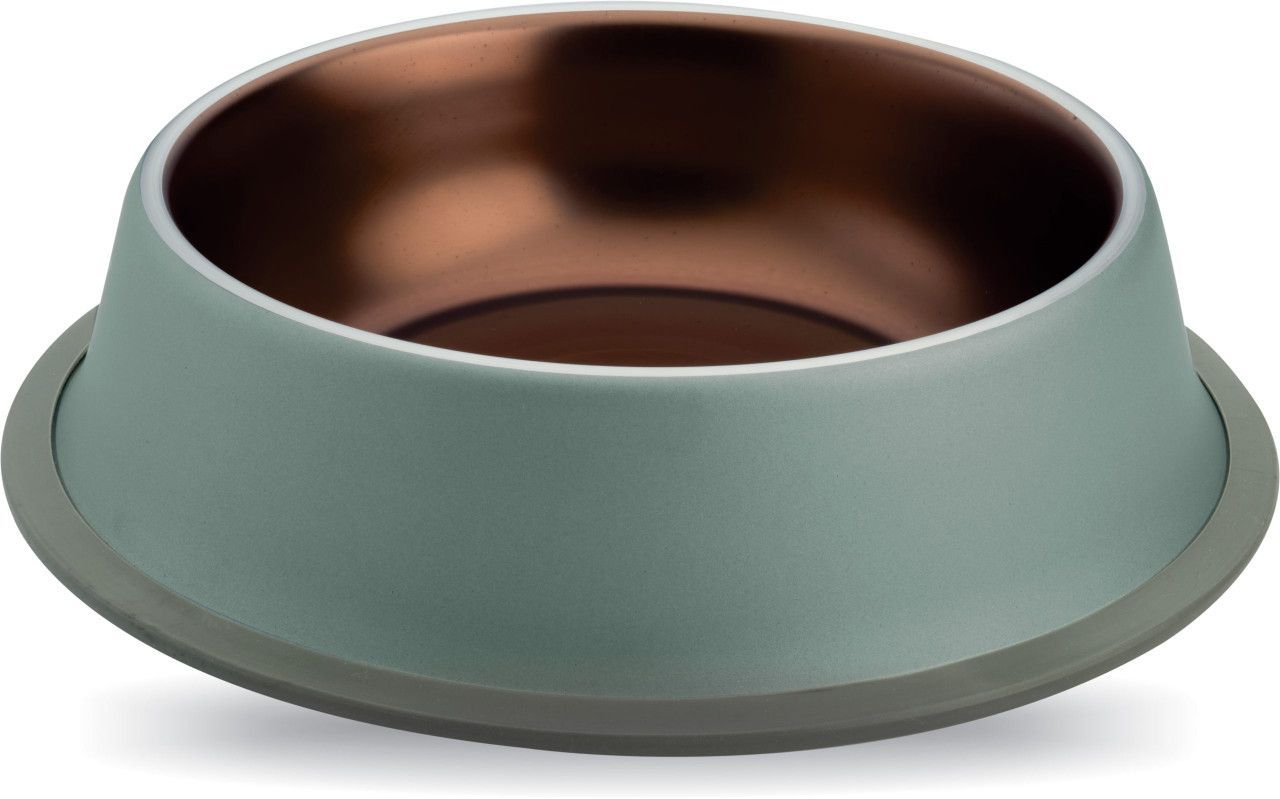 Zaara Mat-/Vattenskålar - Medium Grey/Copper