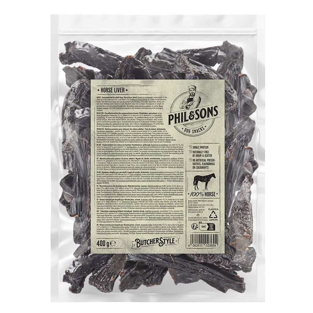 Phil & Sons hästlever - 3 x 400 g