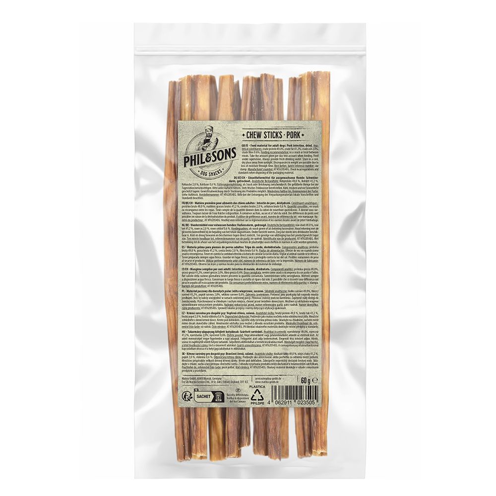 Phil & Sons tuggsticks - gris  - 3 x 60 g