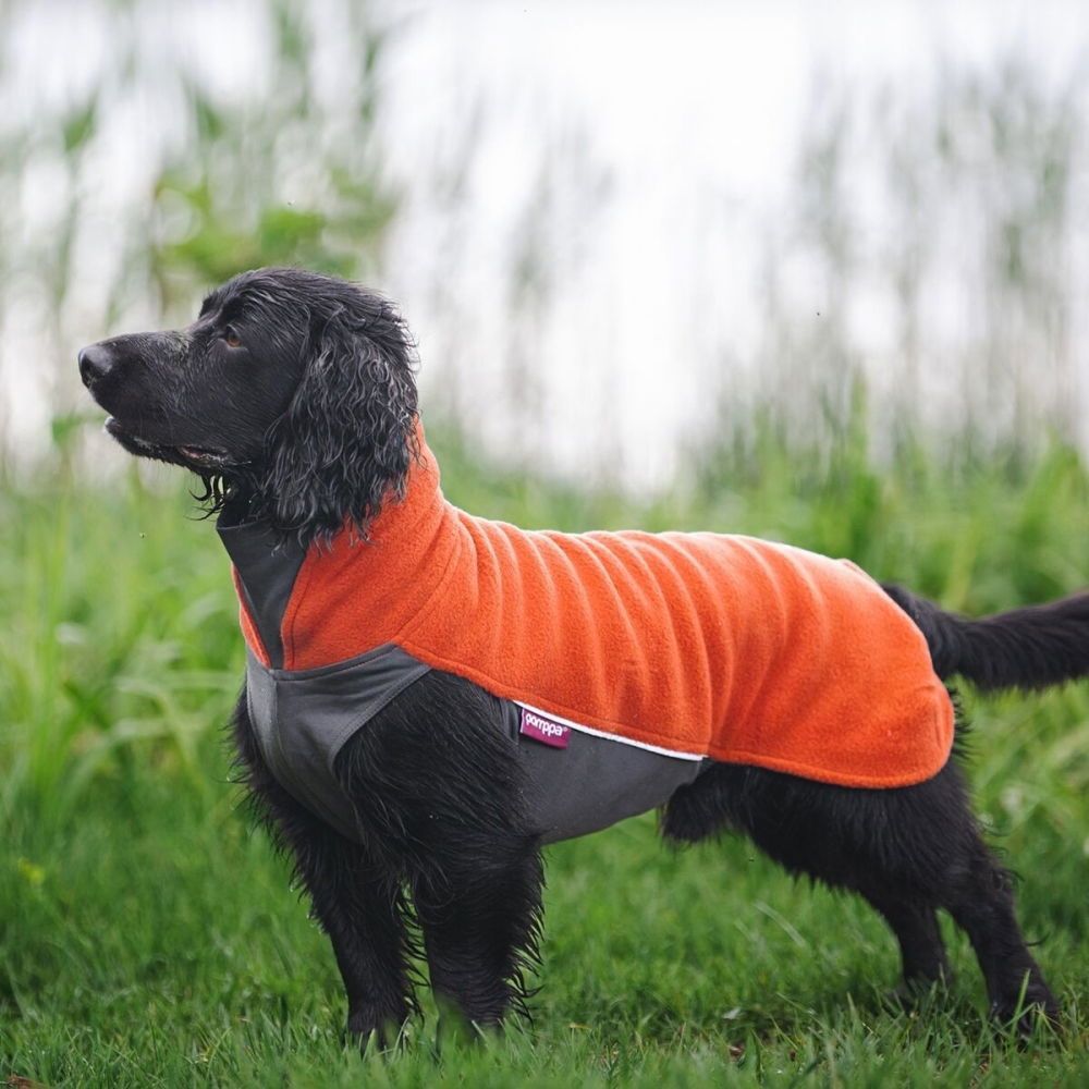 Pomppa Jumppa Fleecetäcke Hund Orange (34)