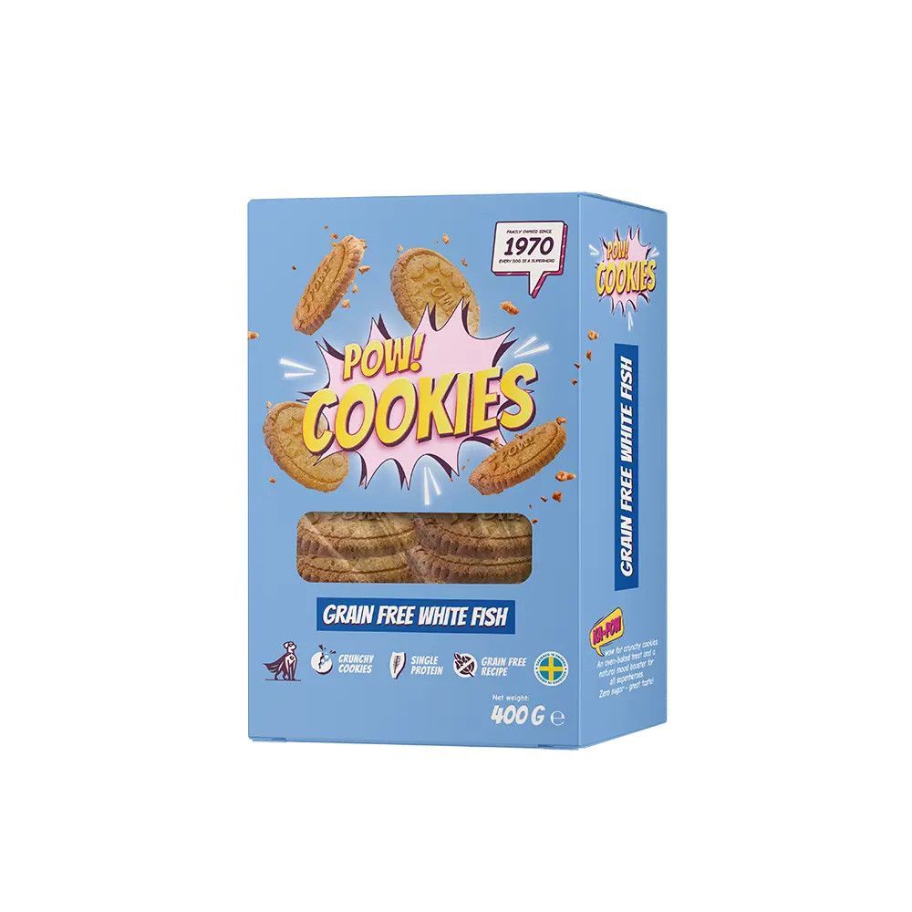 Hundgodis Cookie Grain Free Vit fisk - 400 g