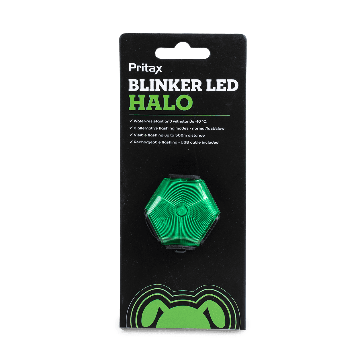 Blinker LED Halo, 5cm, Grön