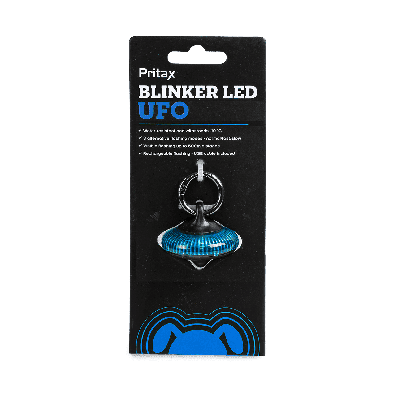 Blinker LED Ufo, 5x6,5cm, Blå