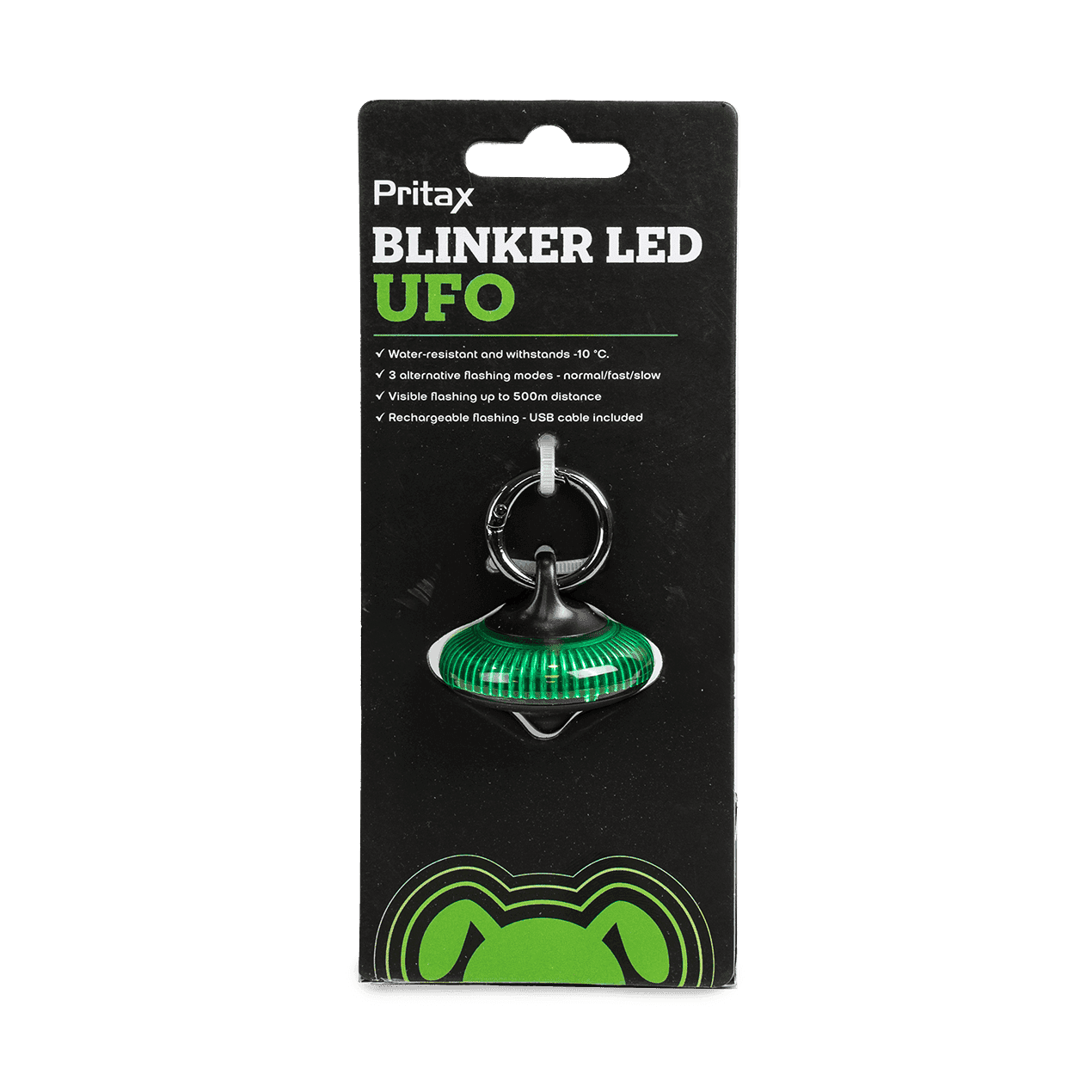 Blinker LED Ufo, 5x6,5cm, Grön