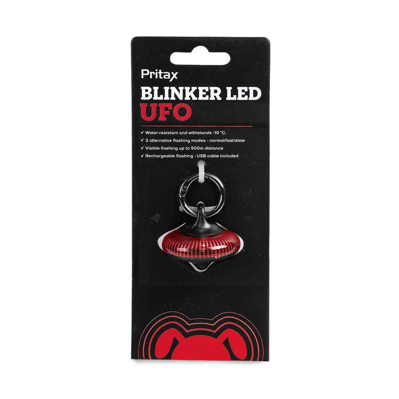 Blinker LED Ufo, 5x6,5cm, Röd