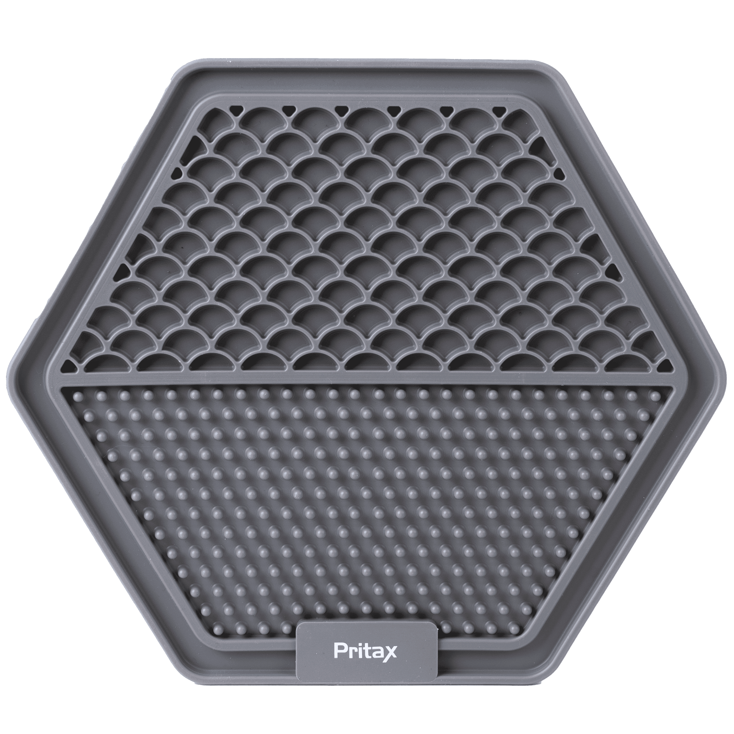 Lick mat Hexagon, 22cm, Grå