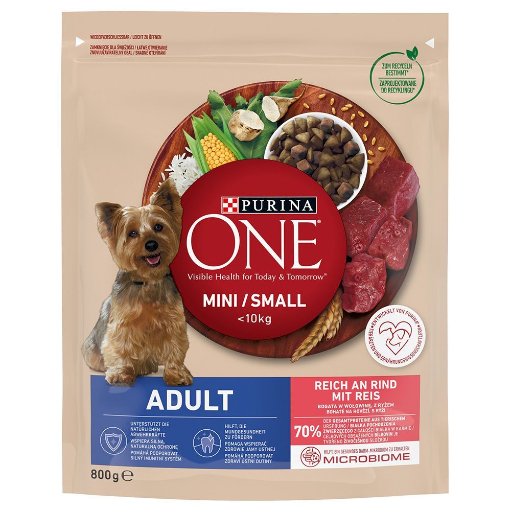 Purina One Mini Adult Beef & Rice - 800 g