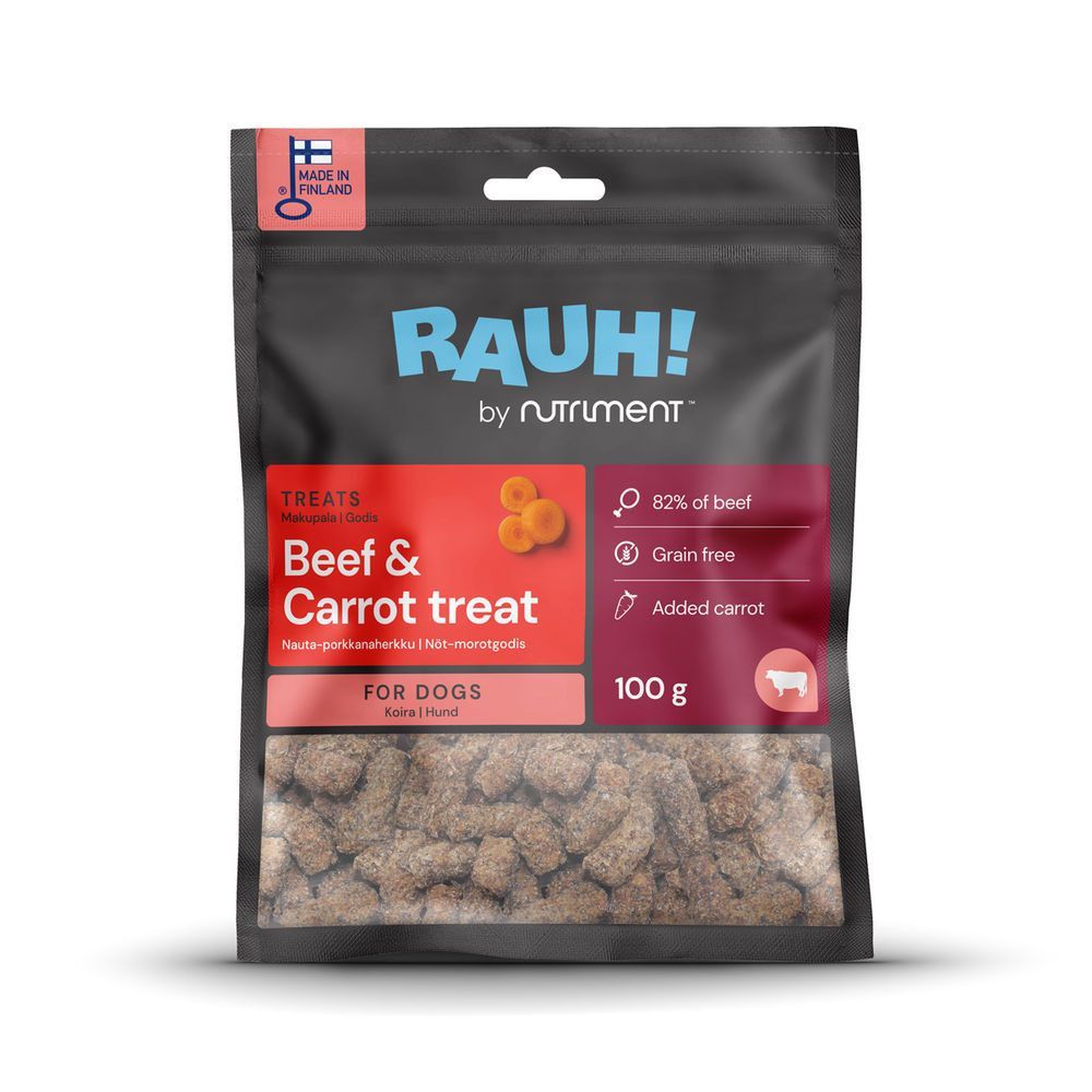 Hundgodis med nöt och morot - 100 g