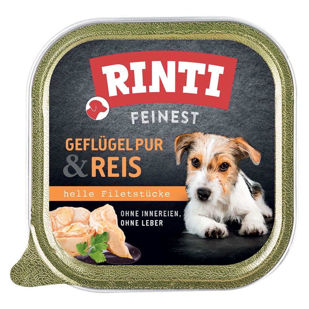 Ekonomipack: RINTI Finest 44 x 150 g - Fjäderfä & ris