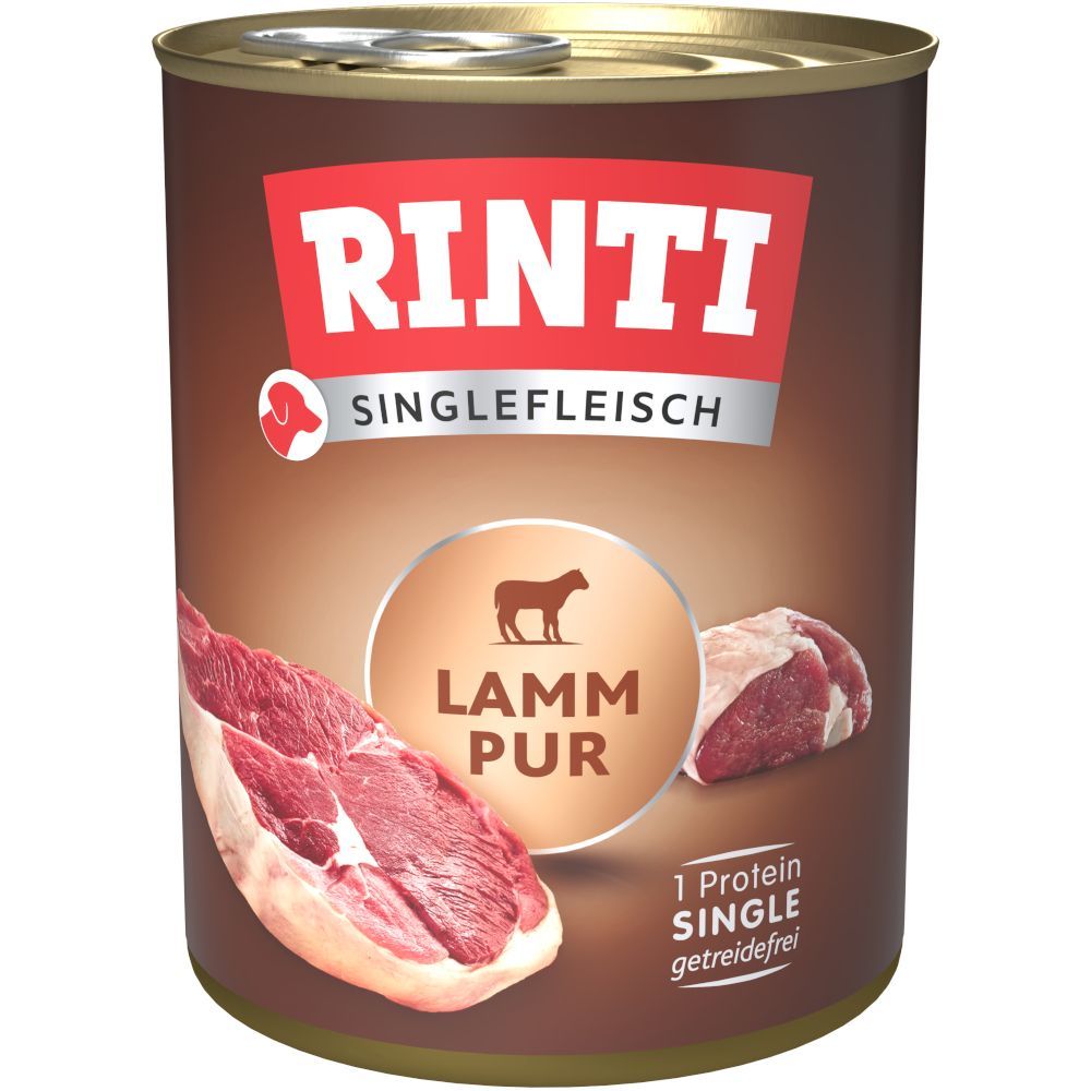 Ekonomipack: RINTI Single Pure 24 x 800 g - Lamm