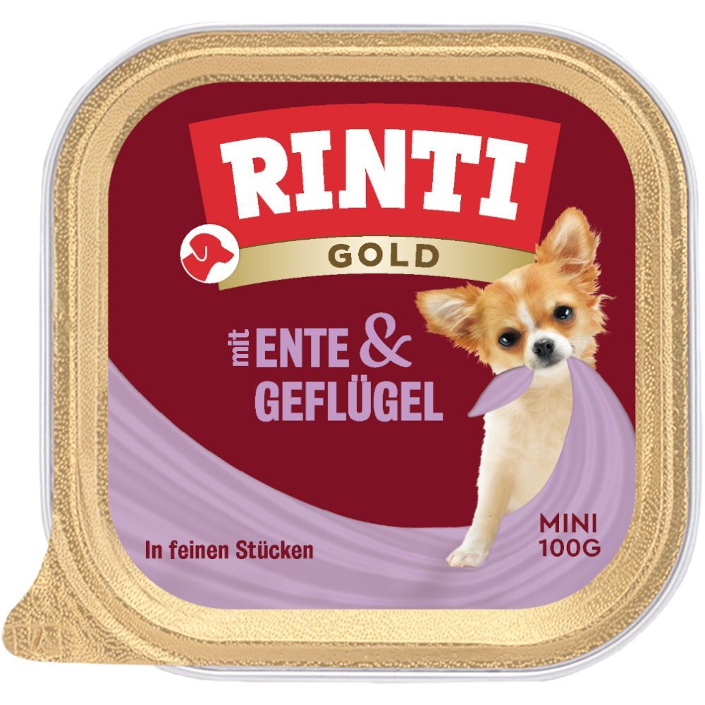 RINTI Gold Mini 6 x 100 g - Anka & fågel