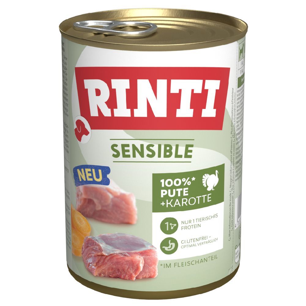 RINTI Sensible 6 x 400 g - Kalkon & morötter