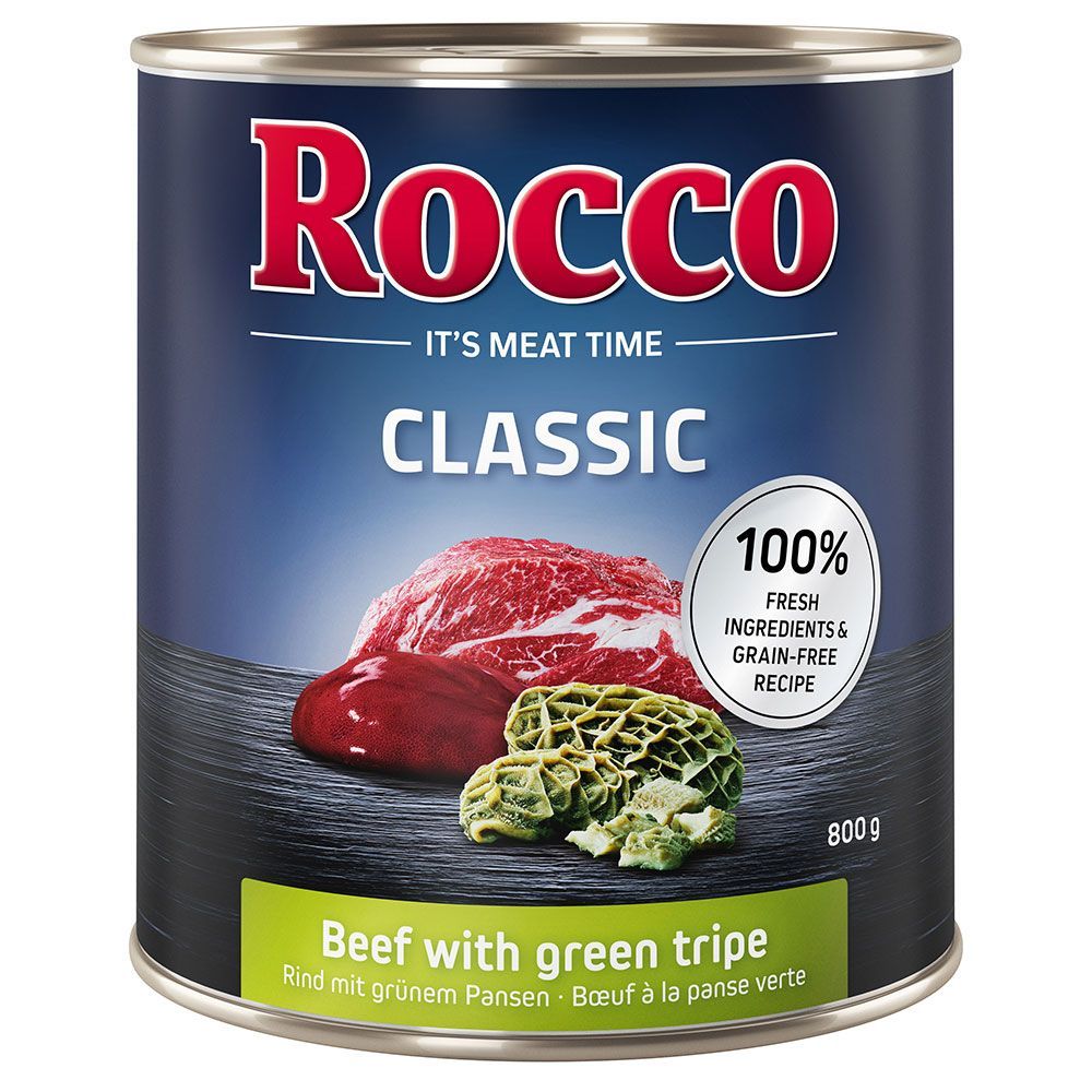 Rocco Classic 12 x 800 g - Nötkött & grön våm