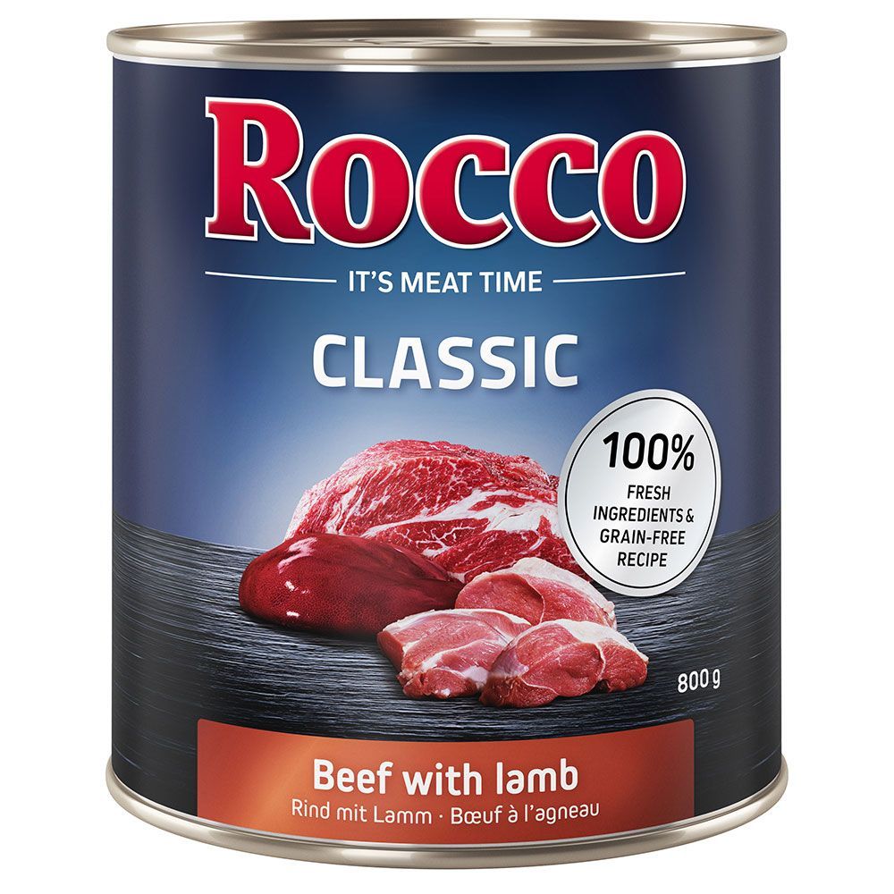 Rocco Classic 12 x 800 g - Nötkött & lamm