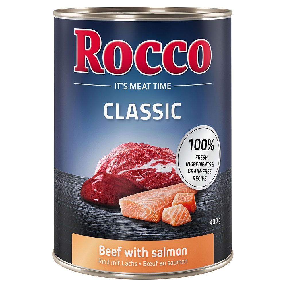 Rocco Classic 6 x 400 g - Nötkött & lax