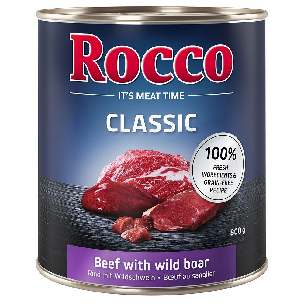 Rocco Classic 6 x 800 g Nötkött & vildsvin
