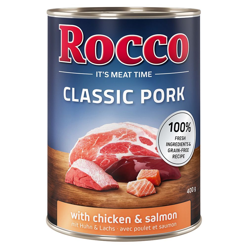 Rocco Classic Pork 6 x 400 g - Kyckling & lax